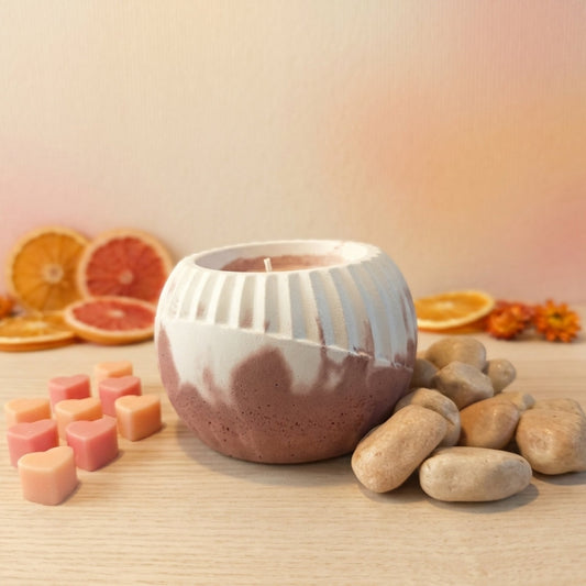 Vela Artesanal - Colección Citrus Block